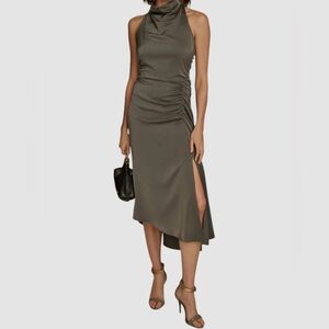 Donna Karan Charcoal Midi Dress